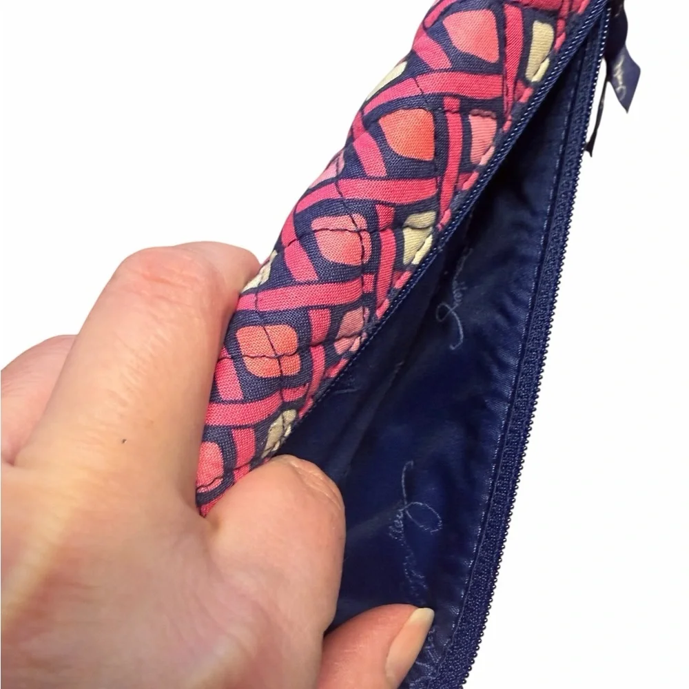 Vintage Vera Bradley Purple Pink Quilted Wallet Tri Fold - Picture 4 of 7